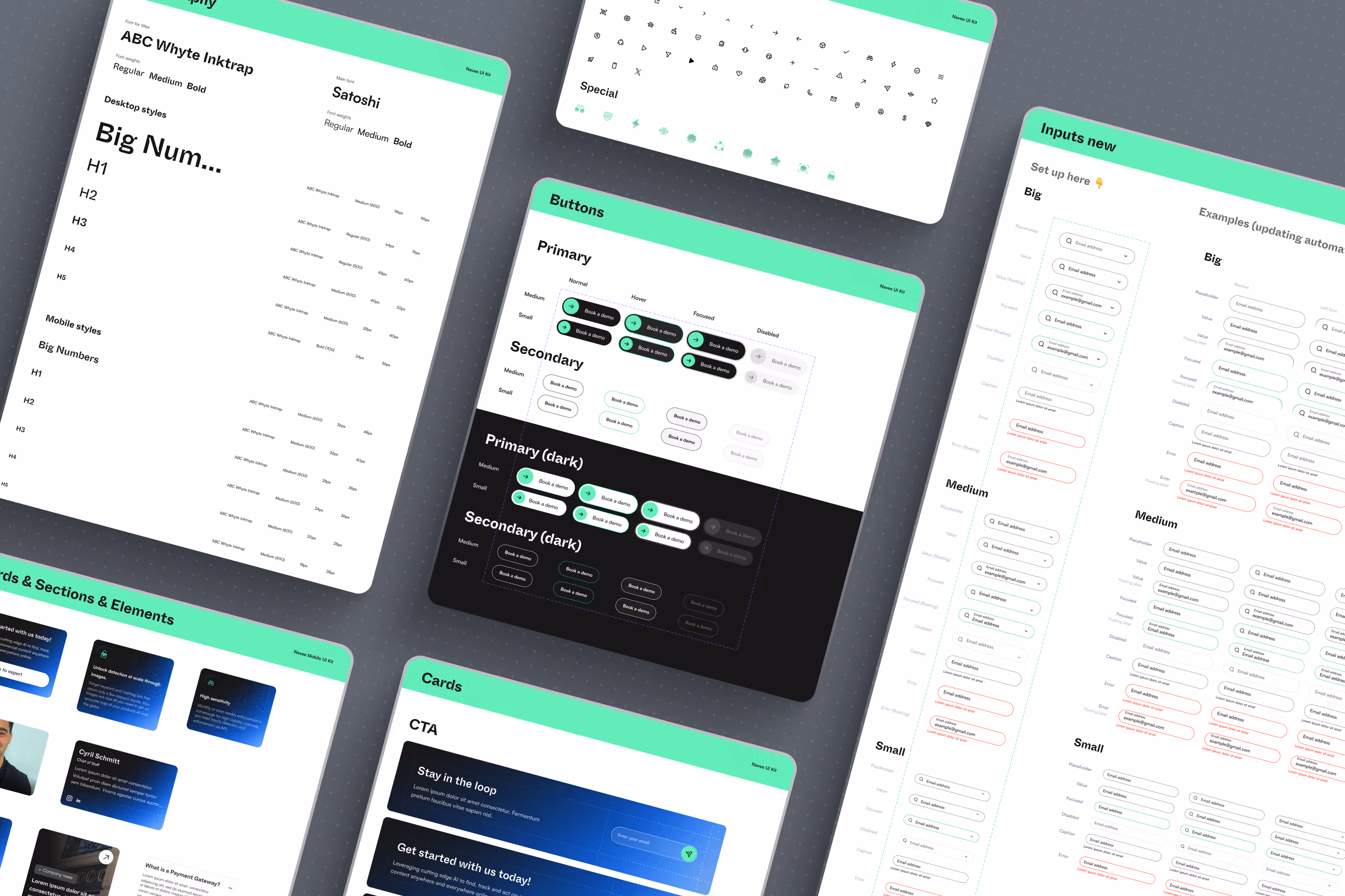 A diverse array of app icons and screens displayed together, showcasing various functionalities and designs.