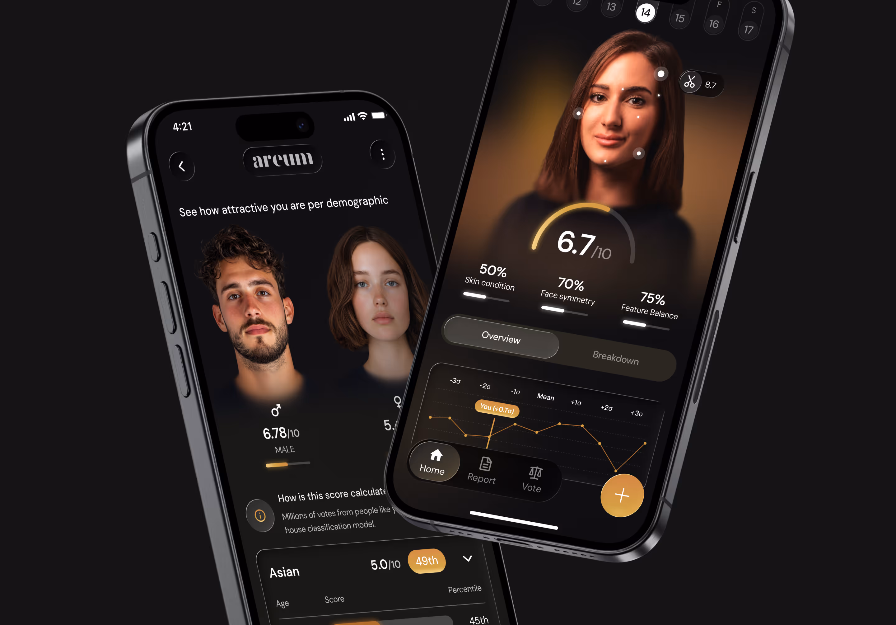 Two iPhones side by side, each showcasing the book app interface on their screens, highlighting digital reading options.