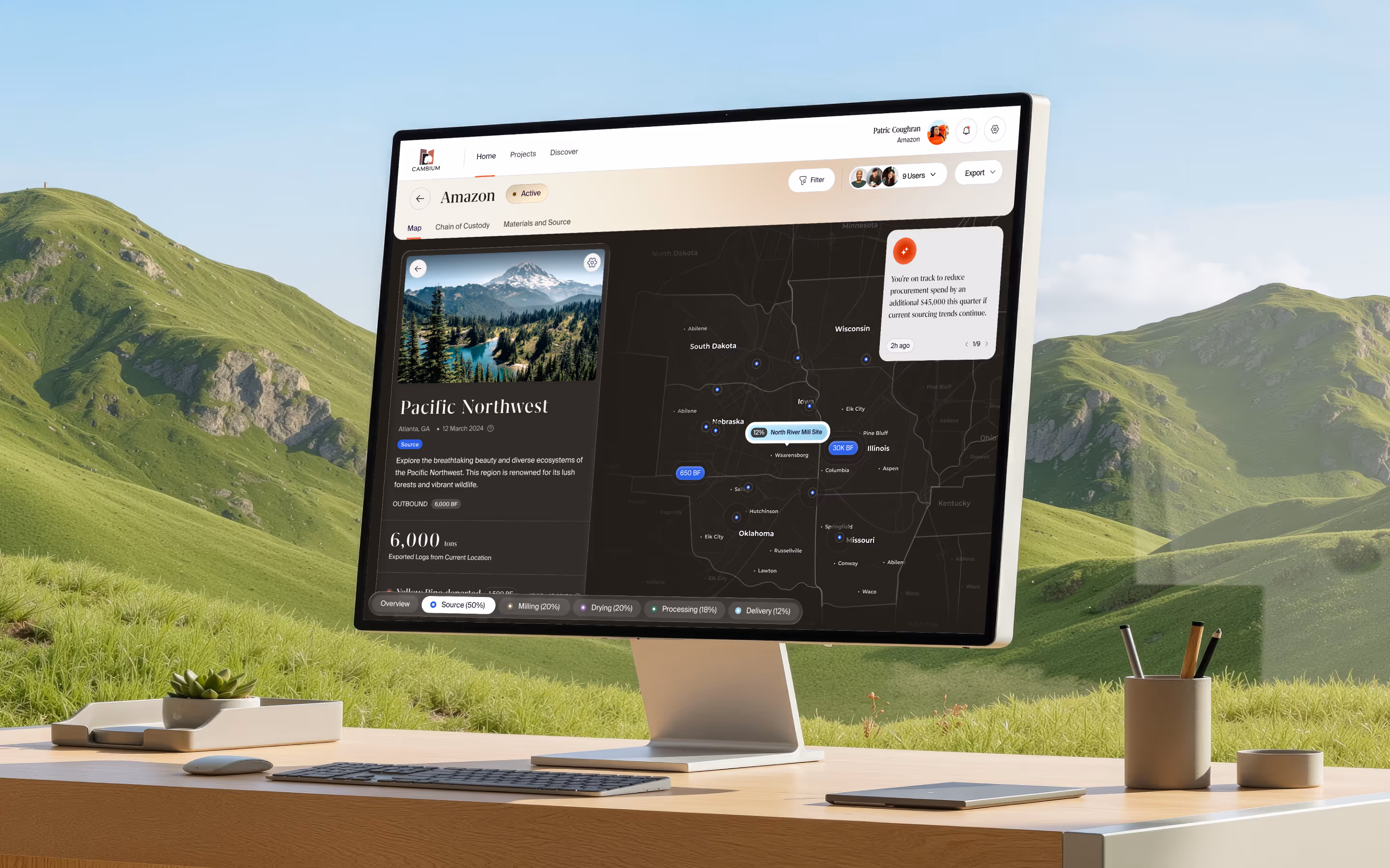 A sleek enterprise application website design showcasing modern UI elements and user-friendly navigation for Dazzm.